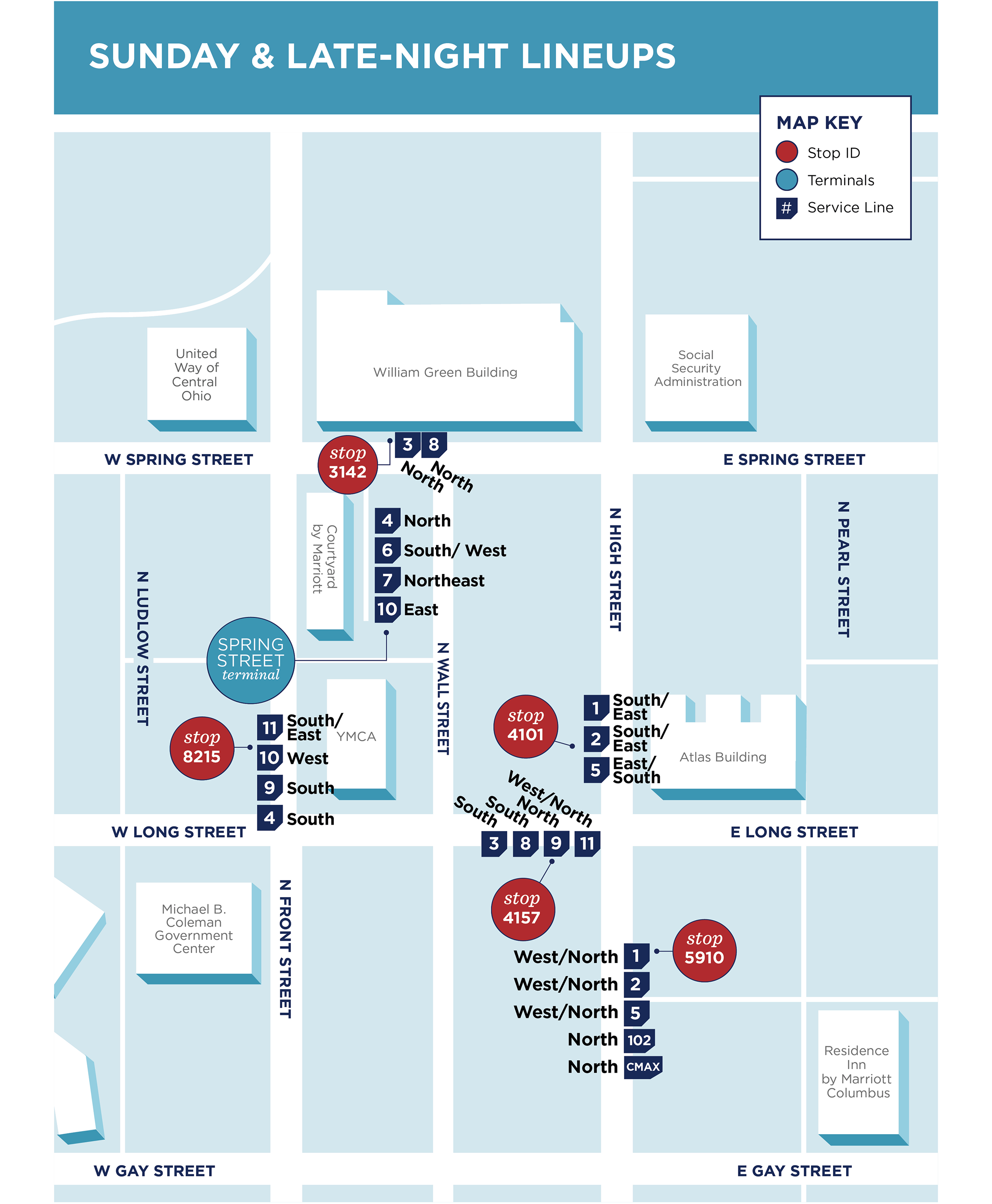 bus route map weekends