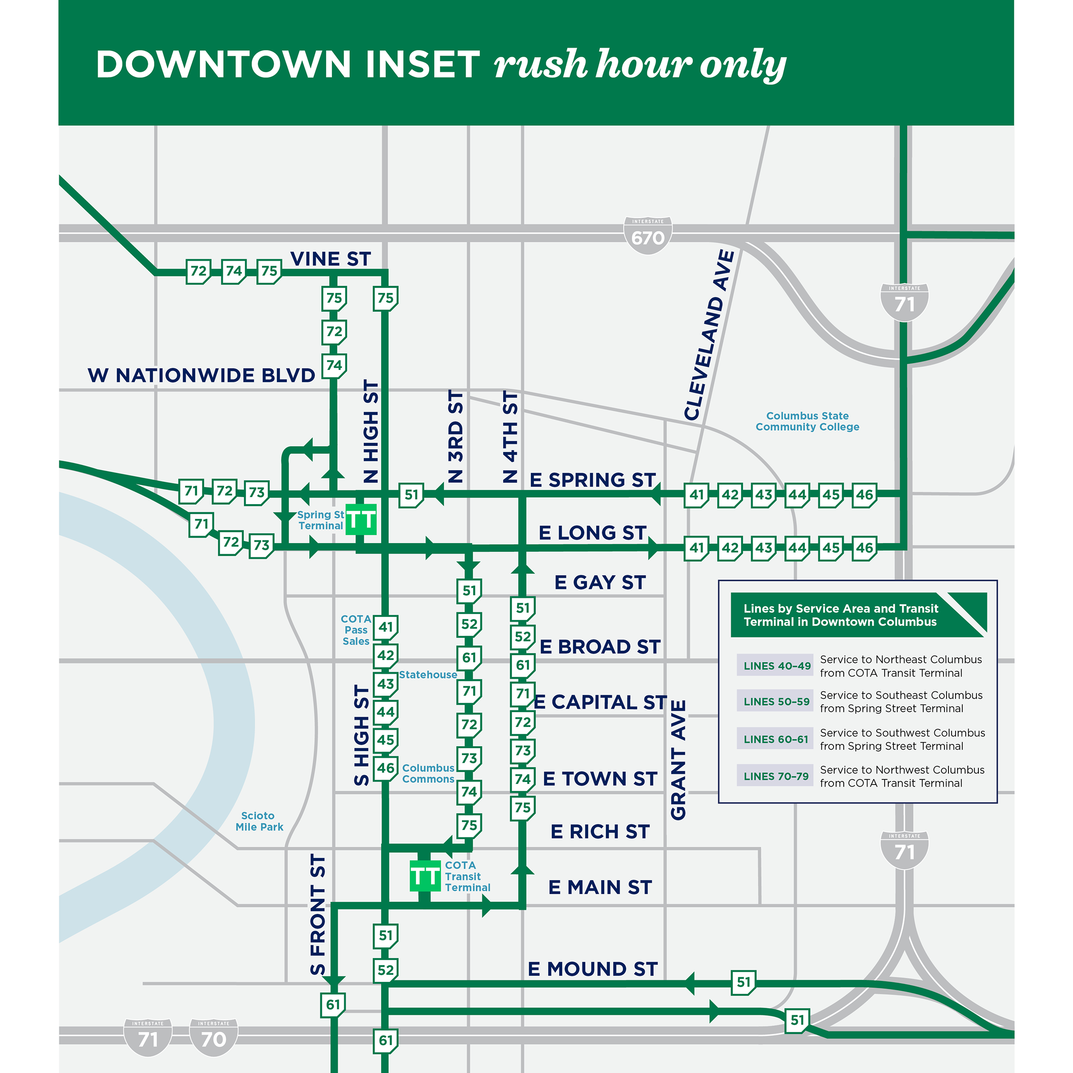 bus route map rush hour