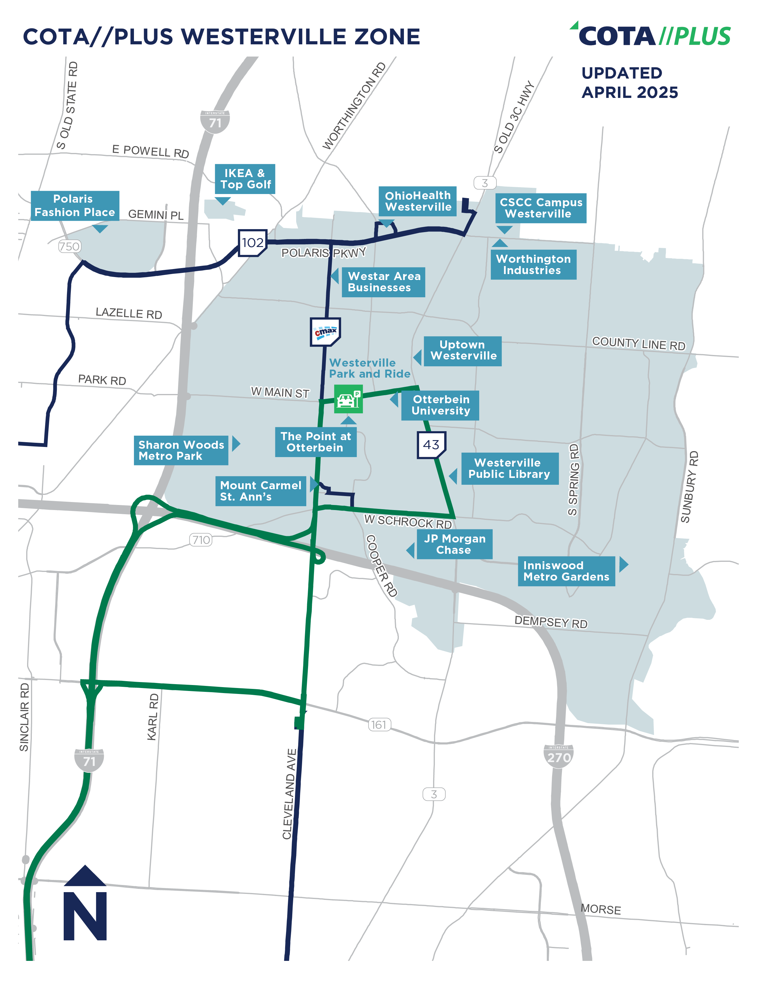 Westerville Map