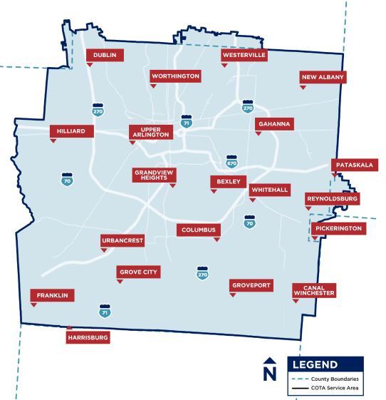 Service Area map
